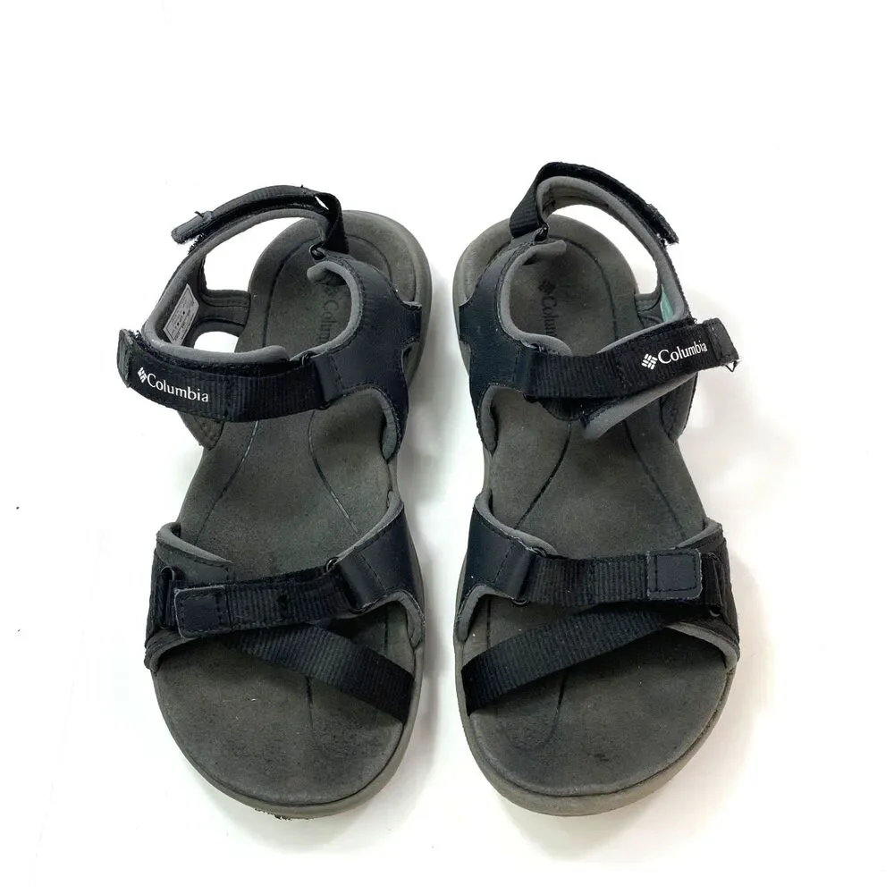 Woman Youth Black Columbia Techsun Sandals Size 5 Double Strap Cushioned Outdoor
